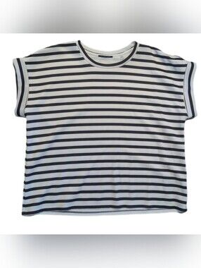 Tahari striped Boxy tee size Large